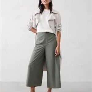 Banana Republic Olive Wide-Leg Pants NWT